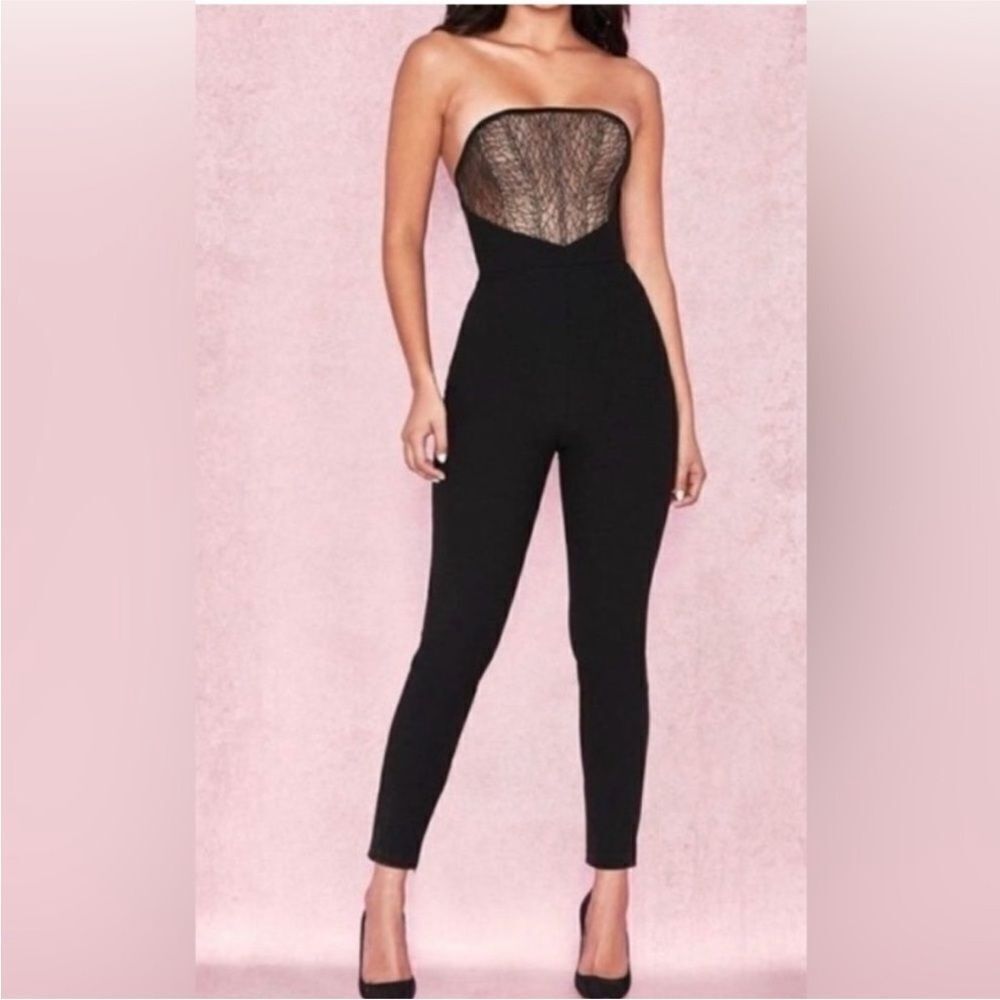 The Vintage Shop Black Strapless Jumpsuit, S
